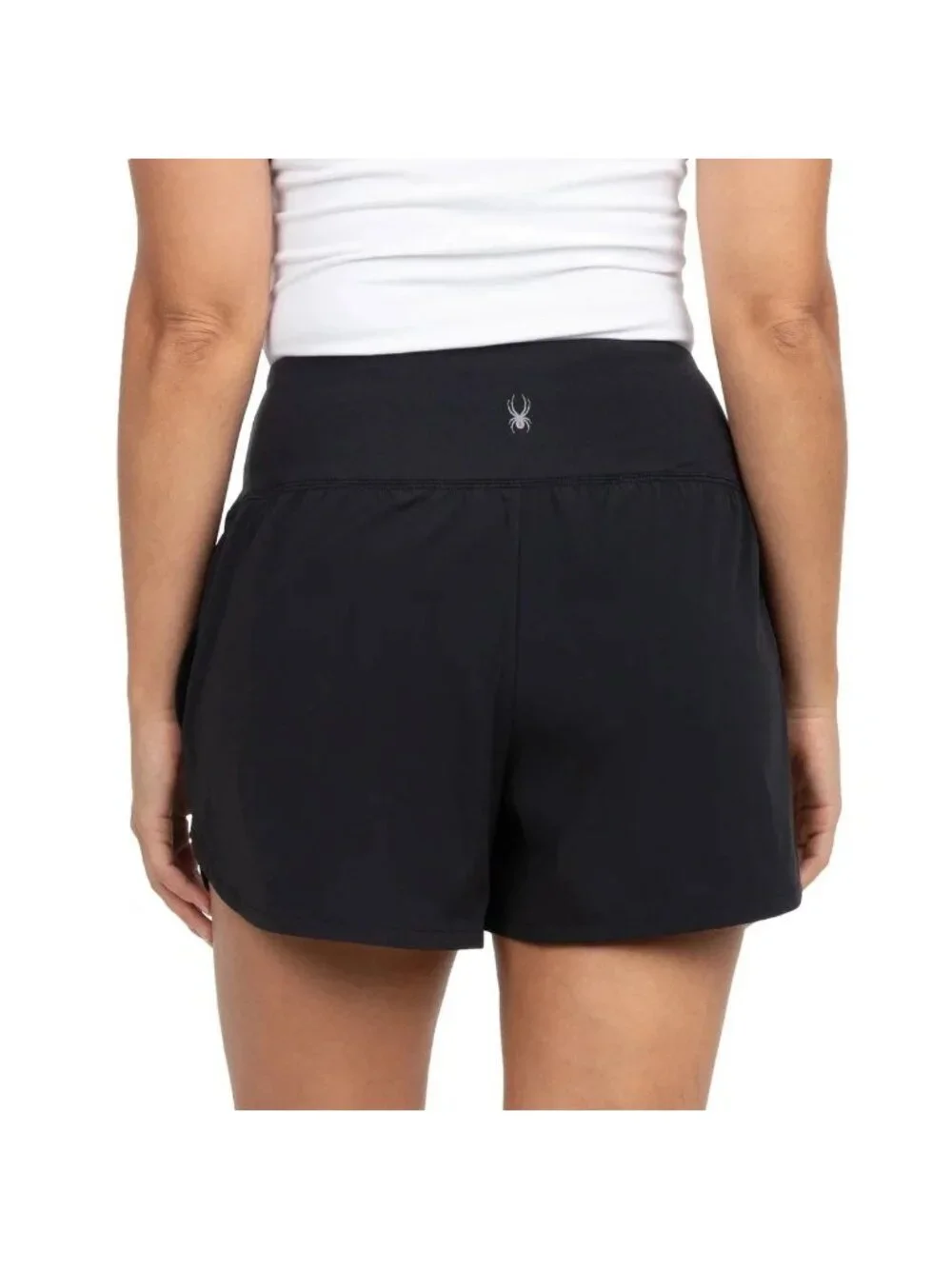 Spyder Active Women's XL Black Athletic Shorts With Liner Nylon & Spandex J2057 - Picture 2 of 11